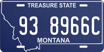 MT license plate 938966C