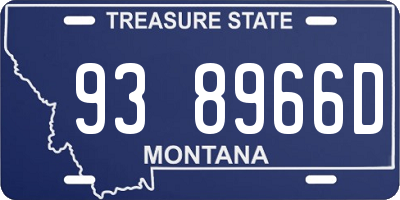 MT license plate 938966D