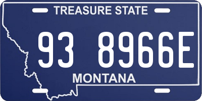 MT license plate 938966E