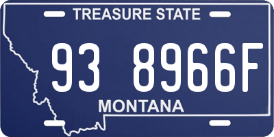 MT license plate 938966F