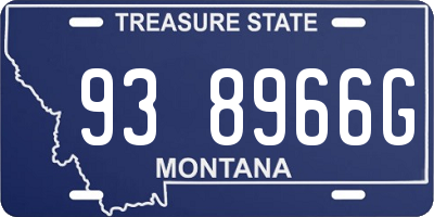 MT license plate 938966G