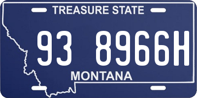 MT license plate 938966H
