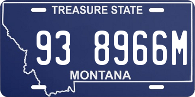 MT license plate 938966M