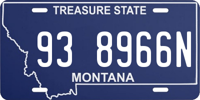 MT license plate 938966N