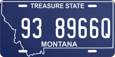 MT license plate 938966Q