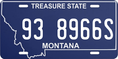 MT license plate 938966S