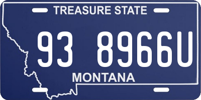 MT license plate 938966U