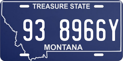 MT license plate 938966Y