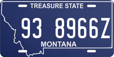 MT license plate 938966Z
