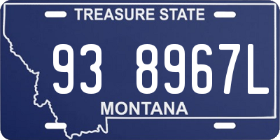MT license plate 938967L