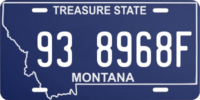 MT license plate 938968F