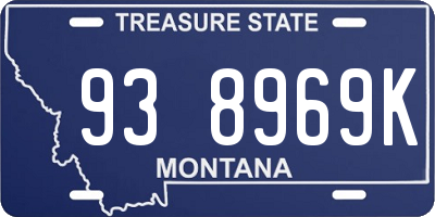 MT license plate 938969K