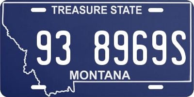 MT license plate 938969S