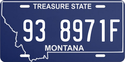 MT license plate 938971F