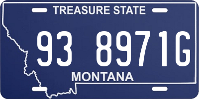 MT license plate 938971G