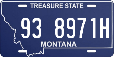 MT license plate 938971H