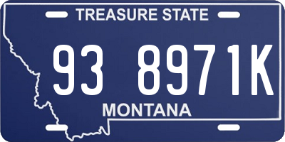 MT license plate 938971K