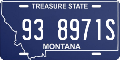 MT license plate 938971S