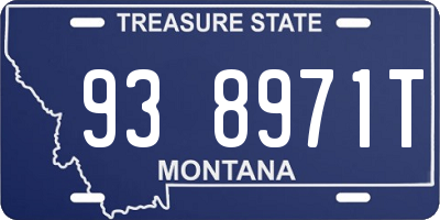 MT license plate 938971T