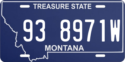 MT license plate 938971W