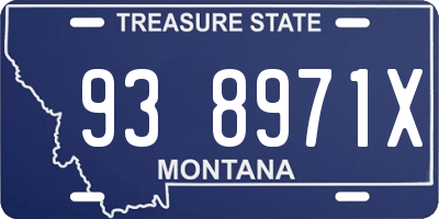 MT license plate 938971X