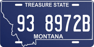 MT license plate 938972B