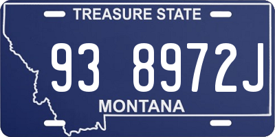 MT license plate 938972J