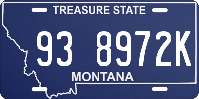 MT license plate 938972K