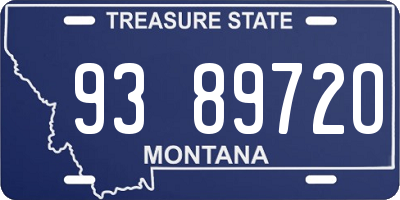 MT license plate 938972O