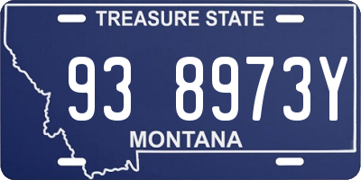 MT license plate 938973Y