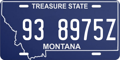 MT license plate 938975Z