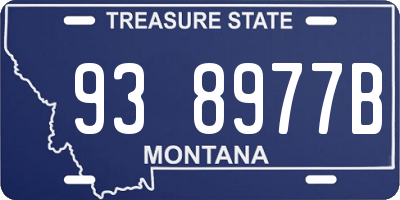 MT license plate 938977B