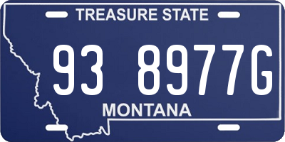 MT license plate 938977G