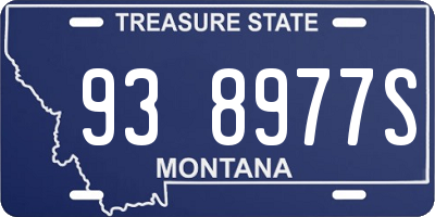 MT license plate 938977S
