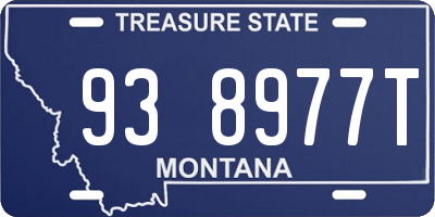 MT license plate 938977T