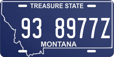 MT license plate 938977Z
