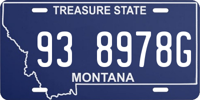 MT license plate 938978G