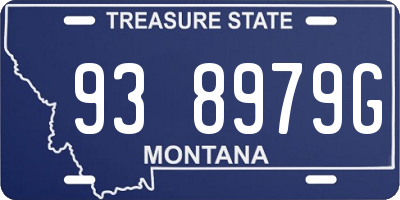 MT license plate 938979G