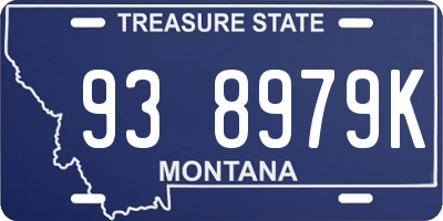 MT license plate 938979K