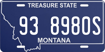 MT license plate 938980S
