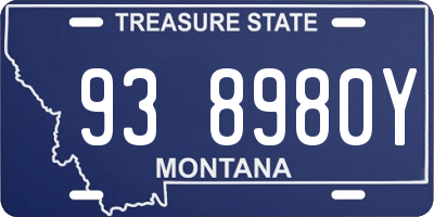 MT license plate 938980Y
