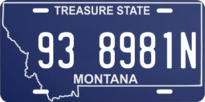MT license plate 938981N