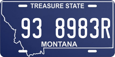 MT license plate 938983R