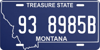 MT license plate 938985B