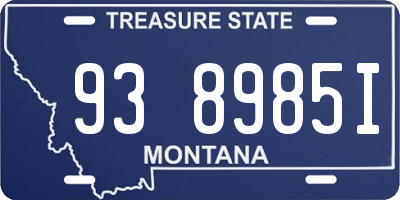 MT license plate 938985I
