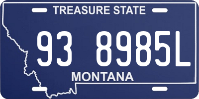 MT license plate 938985L