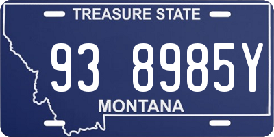 MT license plate 938985Y