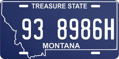MT license plate 938986H