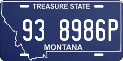 MT license plate 938986P