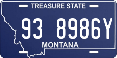 MT license plate 938986Y
